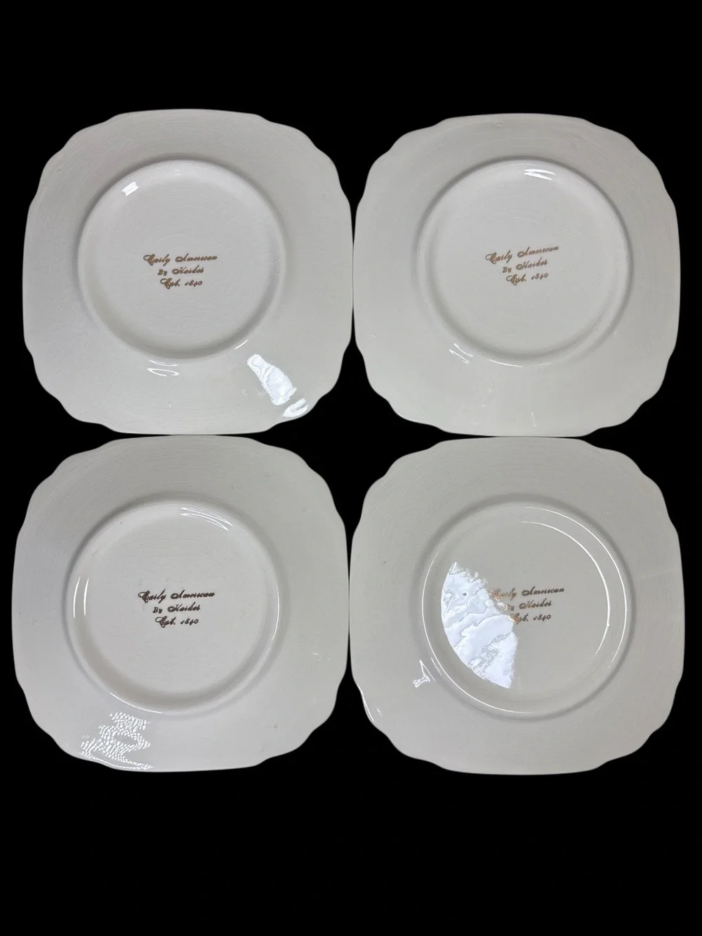Harker Early American Set of 4 bread/dessert plates 6.5”